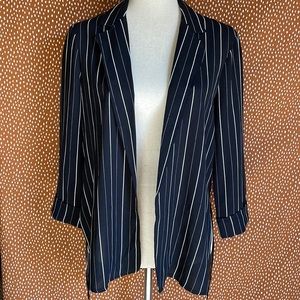 Stripped Casual Cardigan Blazer